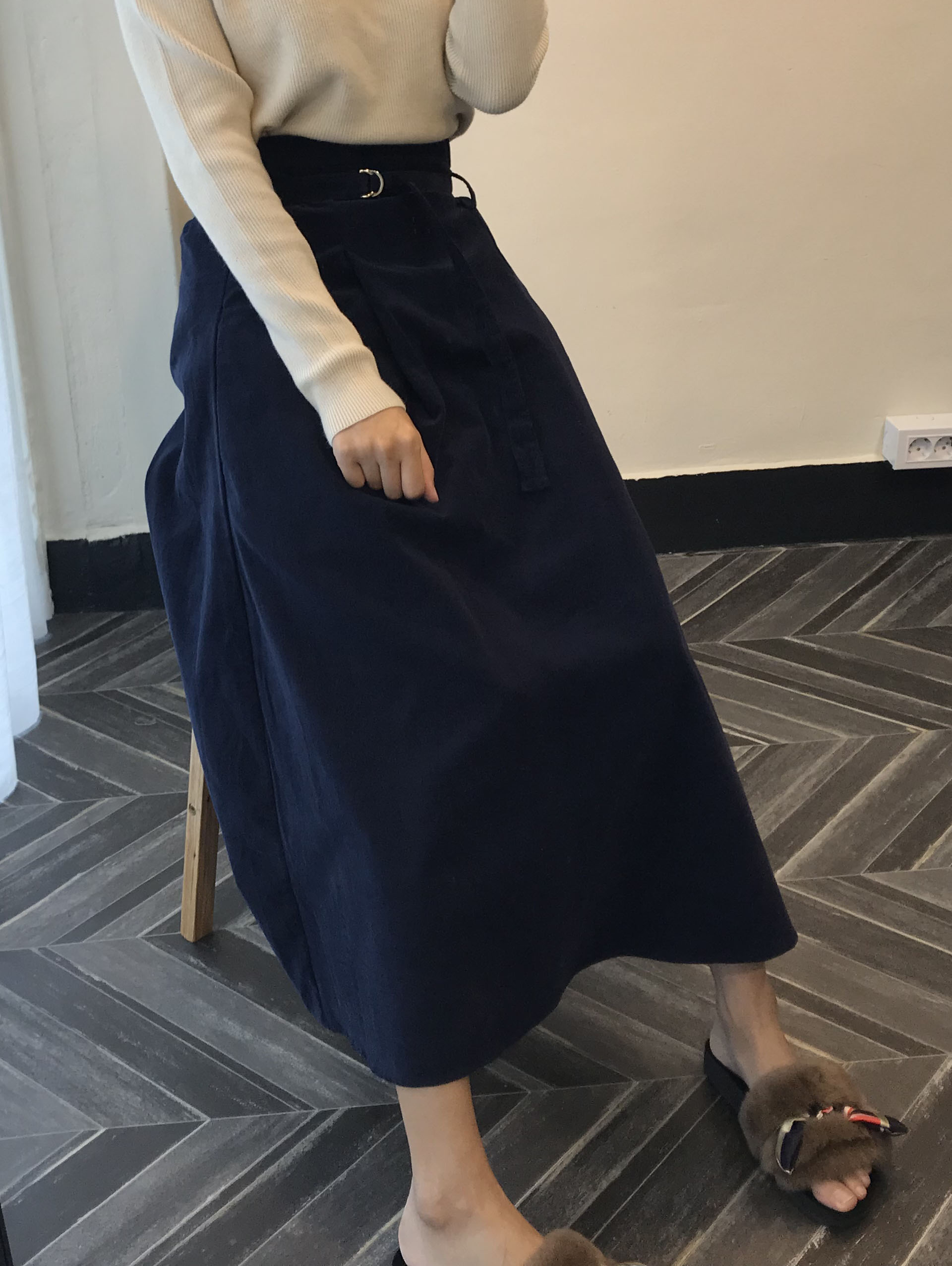 Long skirt 2color skirt autumn