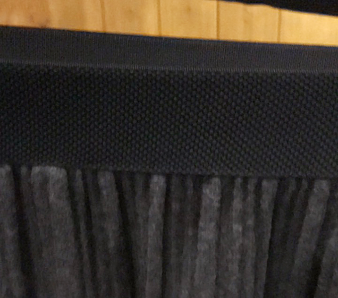 Winter wool pleated long skirt brushed bending wri