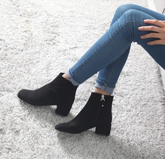 Suede Angle Boots Material Chic Mood Trendy Stylis