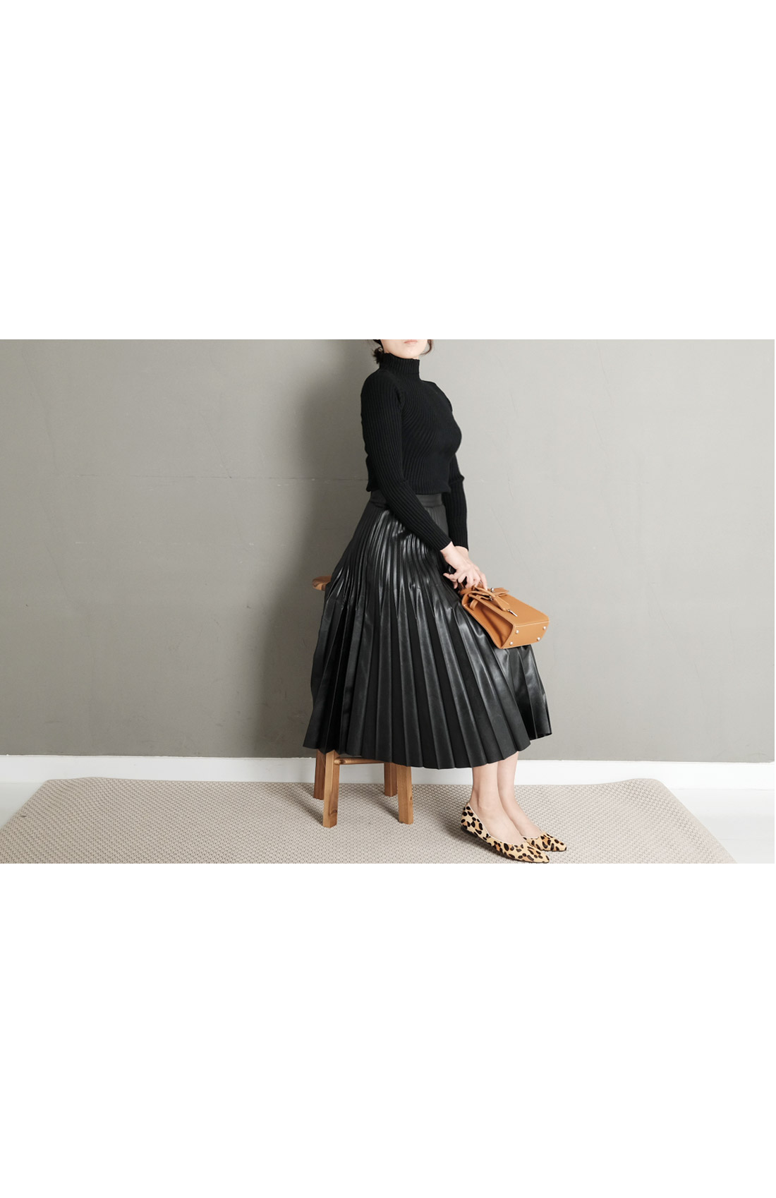 Bloom Mono Premium Reza Long Pleated Skirt Easy Bl