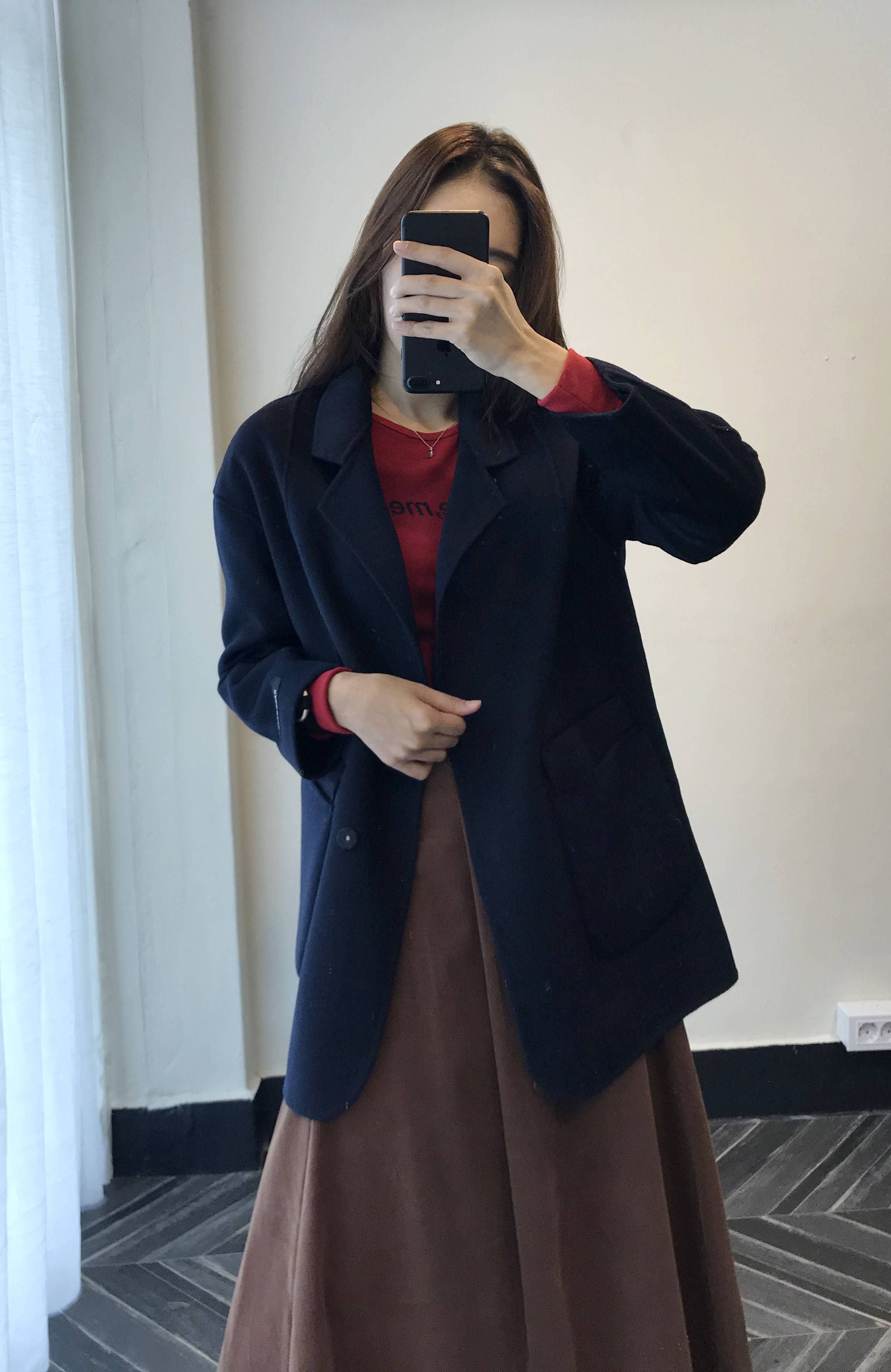 Long skirt 2color skirt autumn