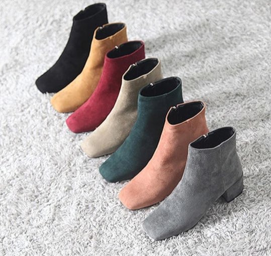 Suede Angle Boots Material Chic Mood Trendy Stylis