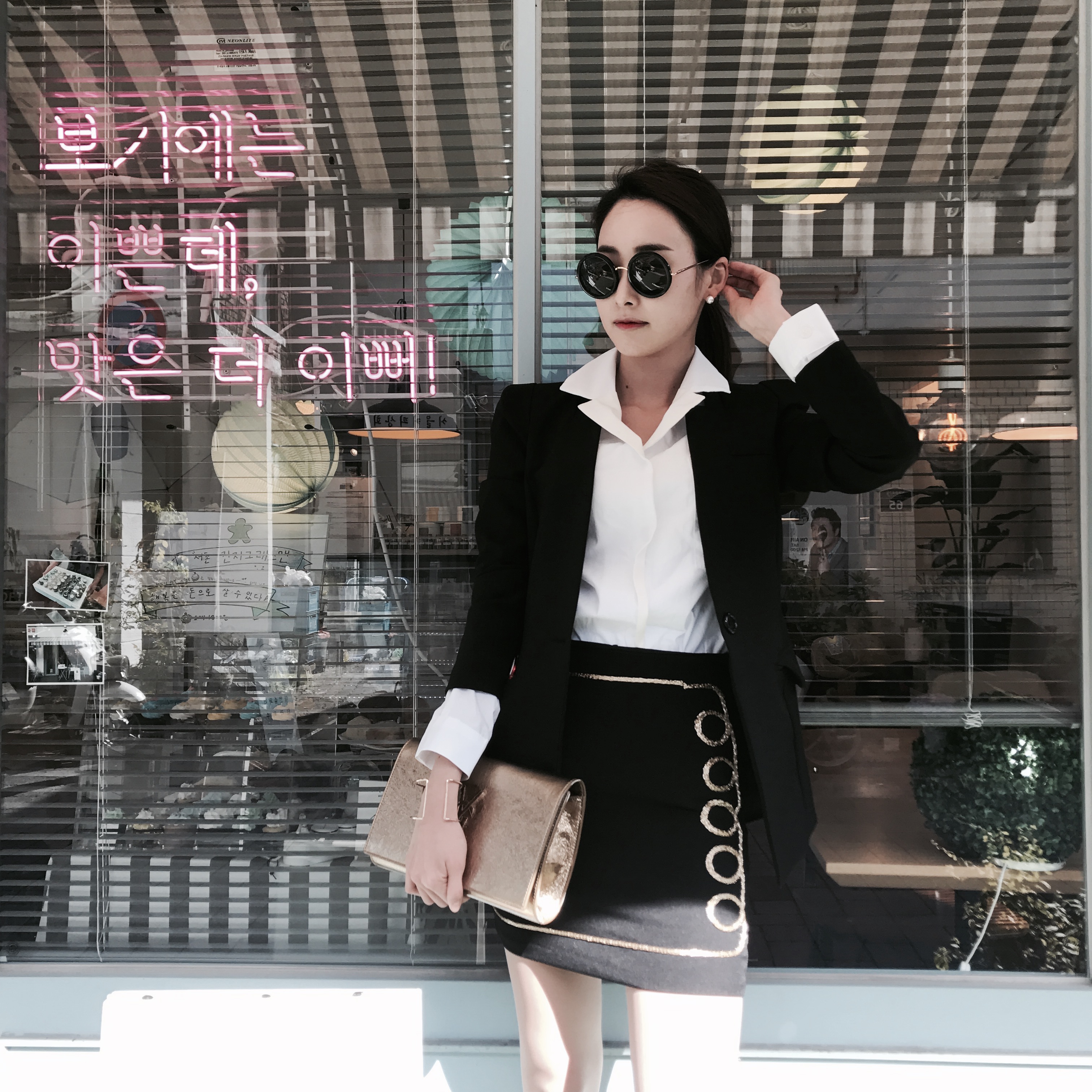 Gold ring skirt pants mini skirt sexy girl crush l