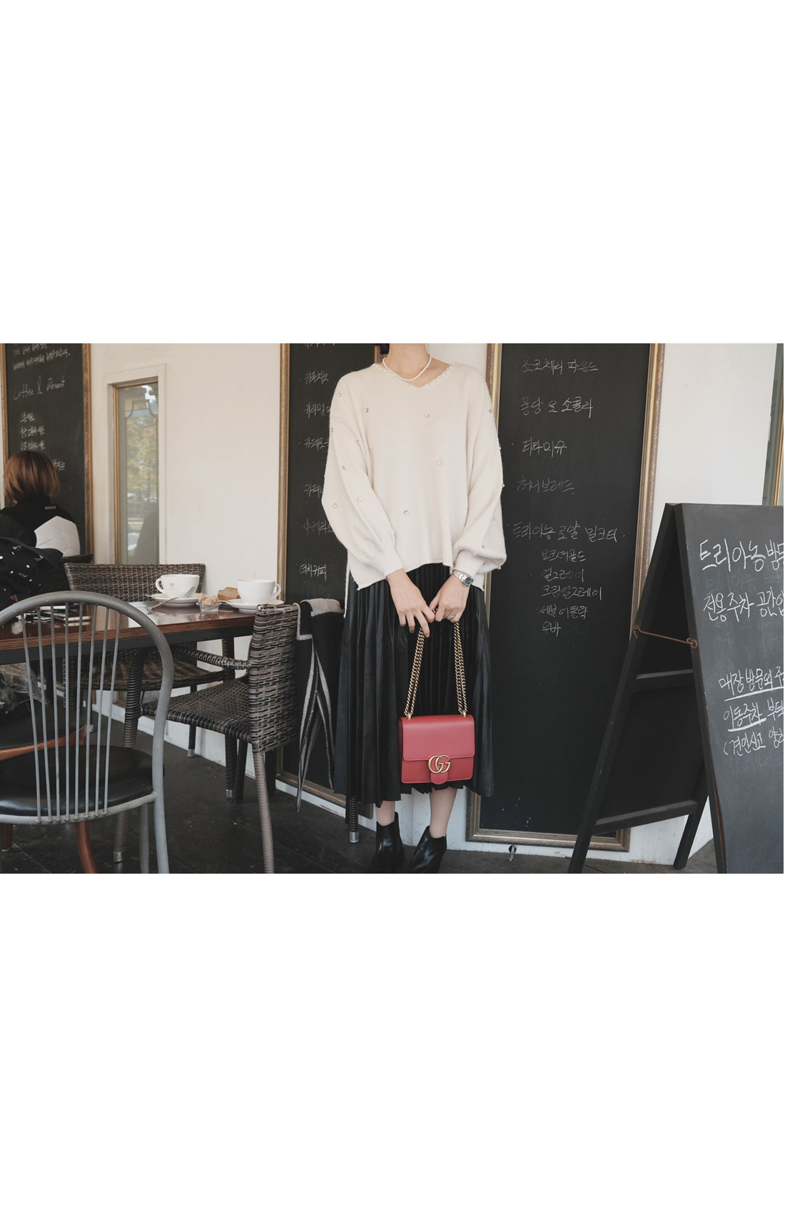 Bloom Mono Premium Reza Long Pleated Skirt Easy Bl