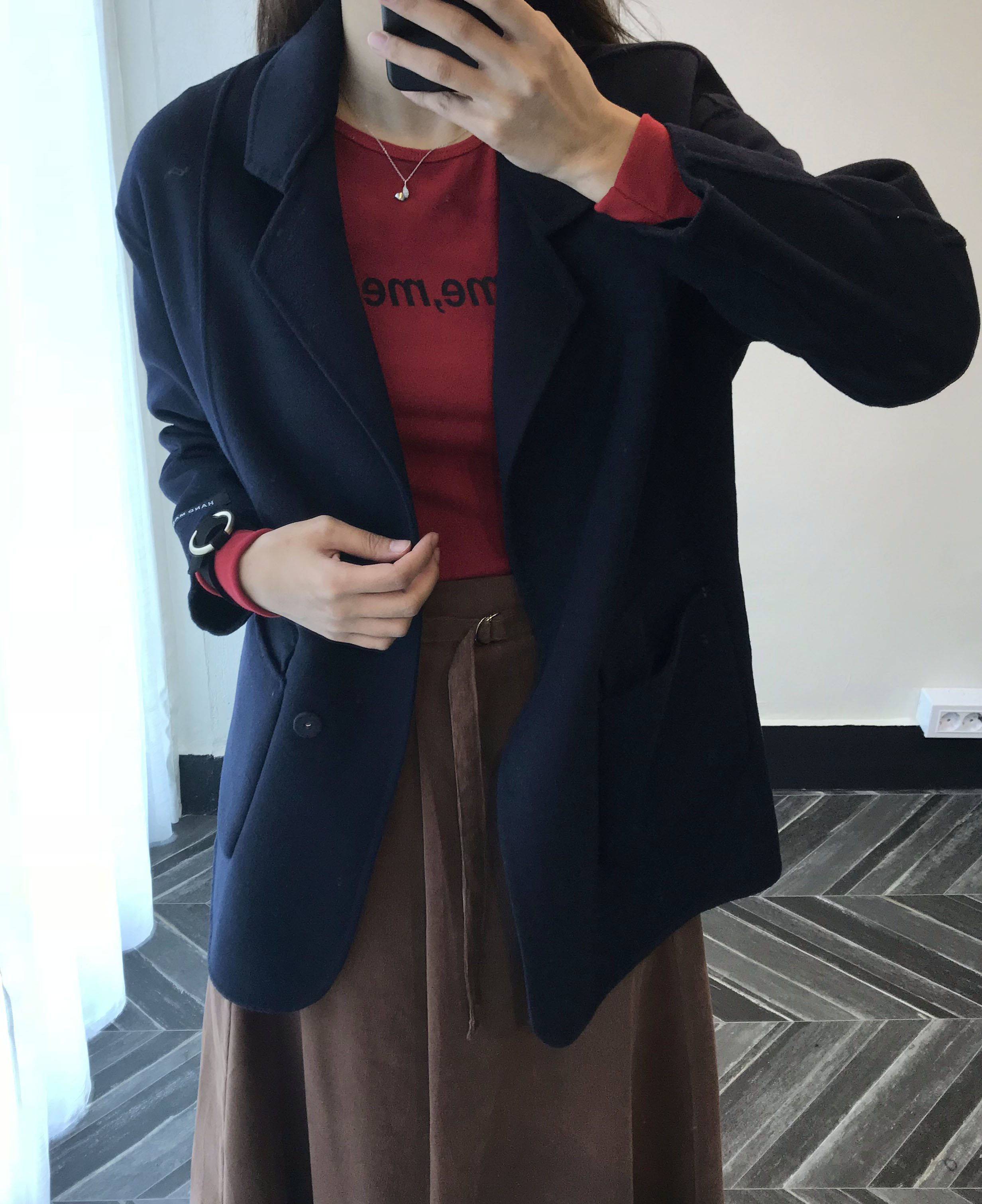 Long skirt 2color skirt autumn