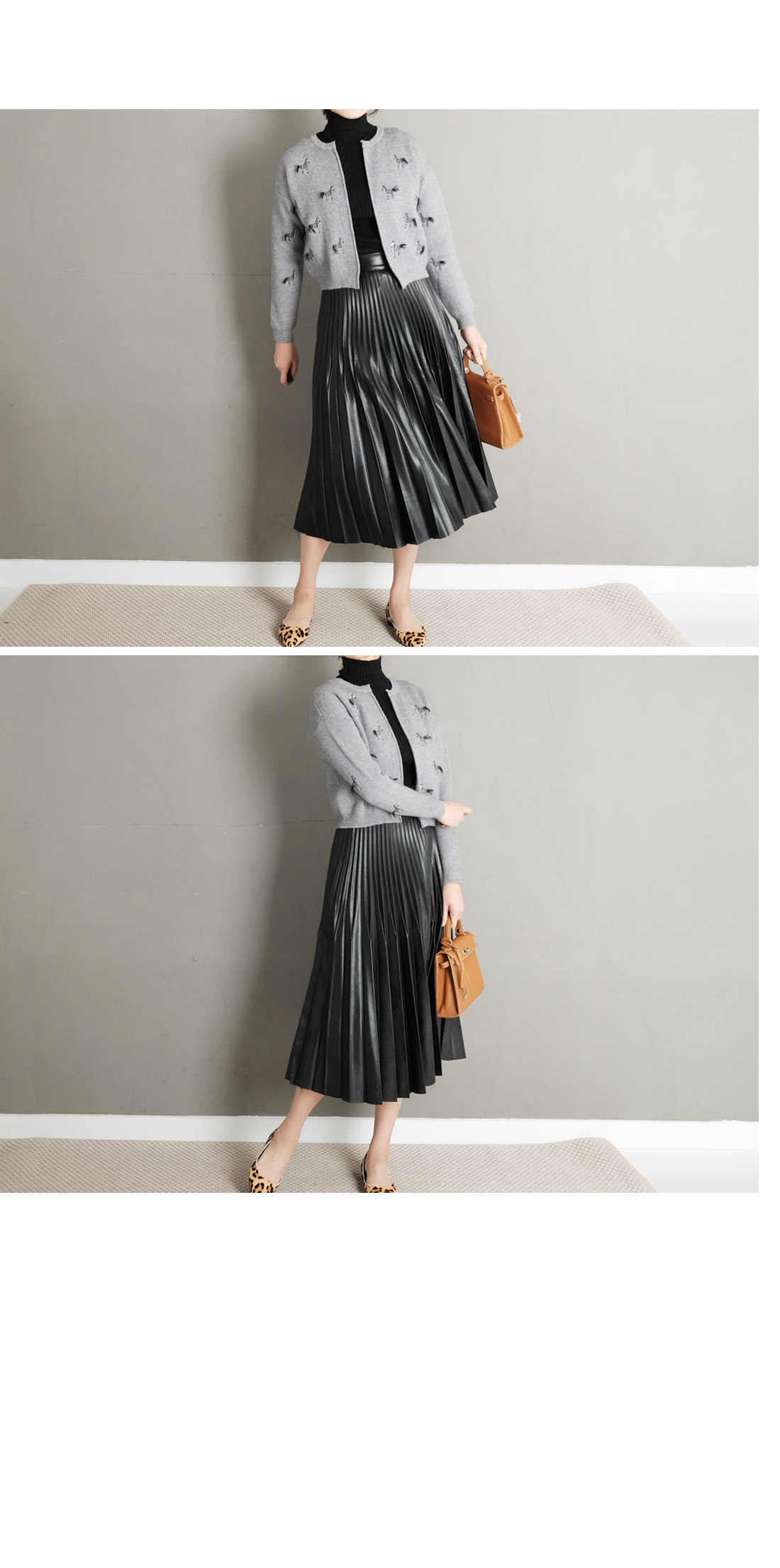 Bloom Mono Premium Reza Long Pleated Skirt Easy Bl