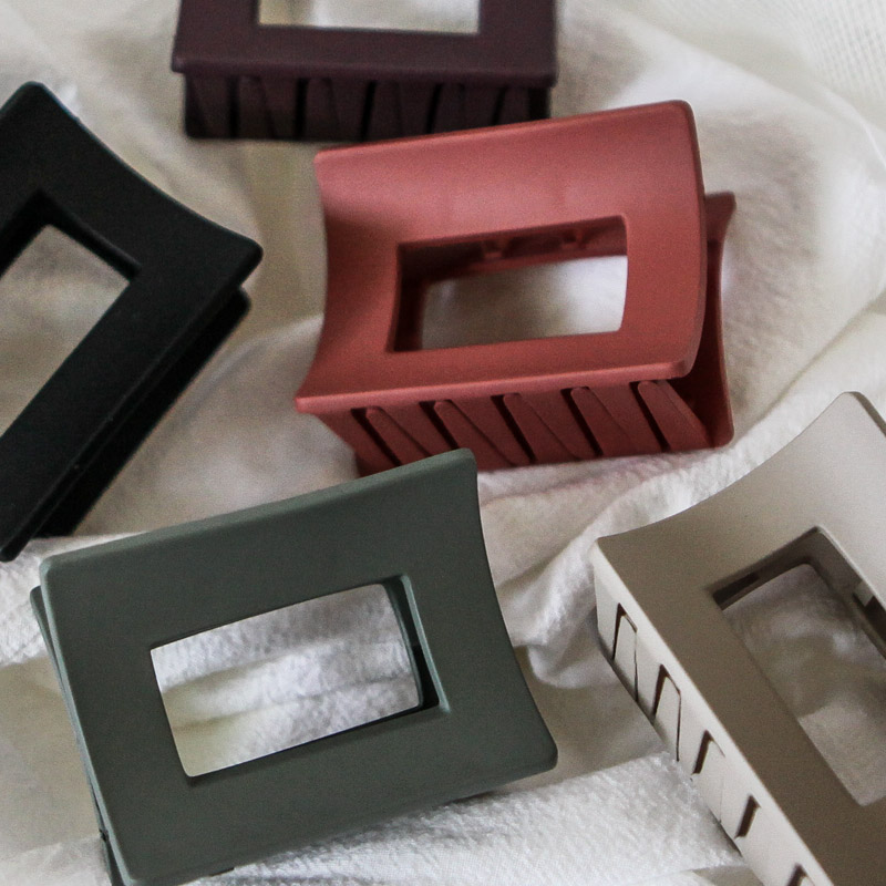 Hair Accessories Matte Black Square Pincers Lovely