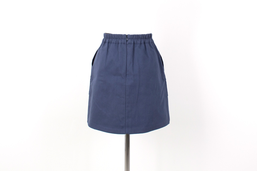 Pocket Detail Mini Skirt Lovely Pastel Campus Look