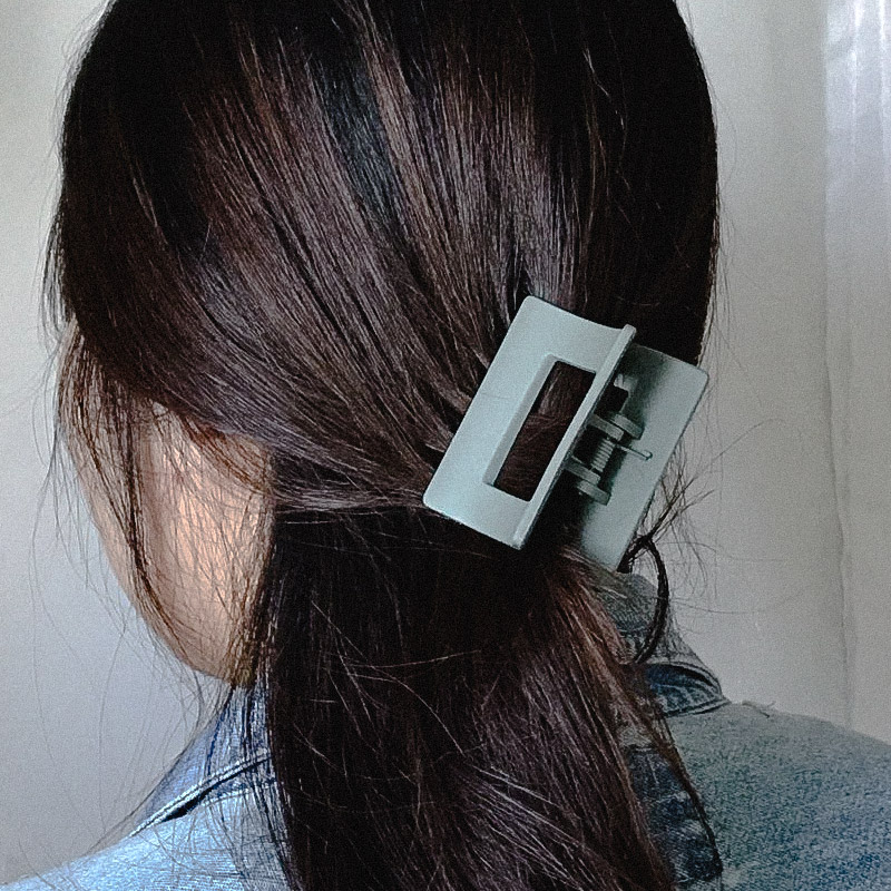 Hair Accessories Matte Black Square Pincers Lovely