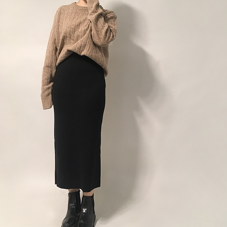 Second Beige Goliath Cut Skirt 3color Girls Long S