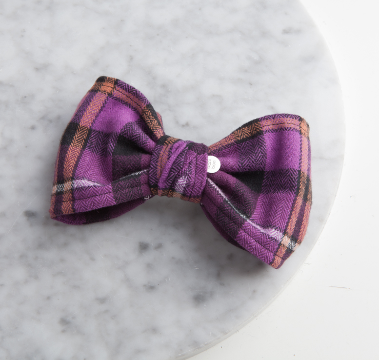Hair Accessories Purple Check Hairpin