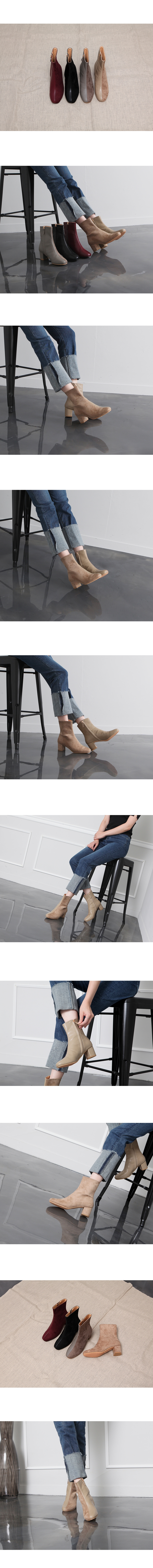 Suede Combination Angle Boots 5.5cm Tongue Ankle H