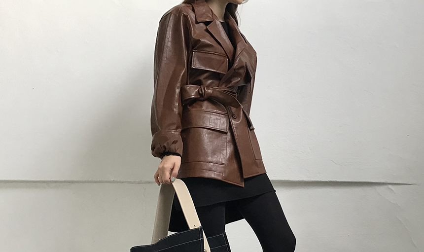 Untitled Buttons Unbalanced Mini Skirt Black Sk Bl