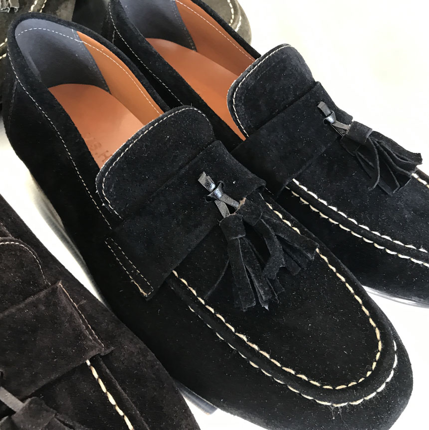 Men's Handmade Suede Tassel Loafers 7 Color Men