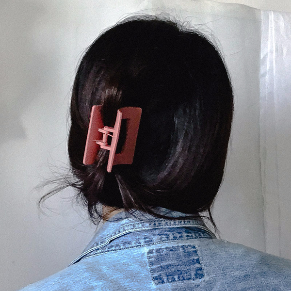 Hair Accessories Matte Black Square Pincers Lovely