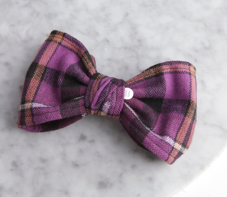 Hair Accessories Purple Check Hairpin