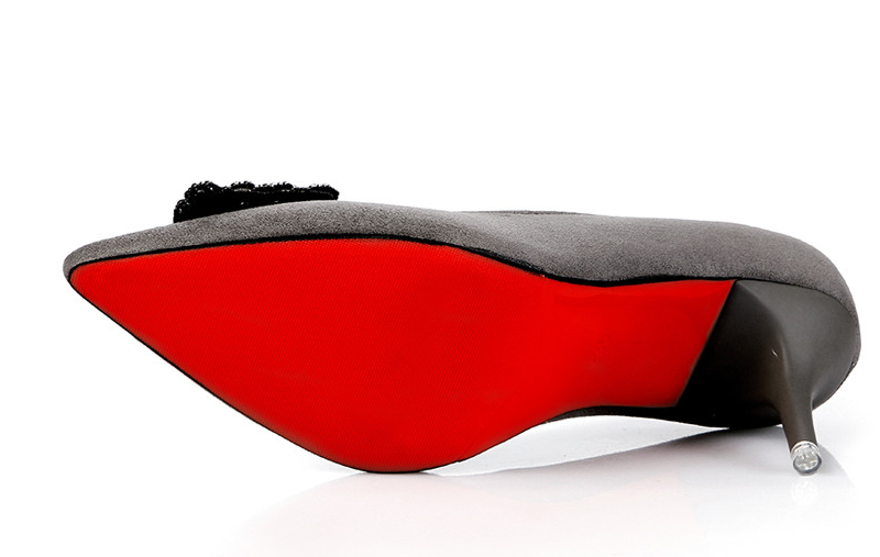 Beads Square Stiletto Hill Spiked Shoe 20s Women M