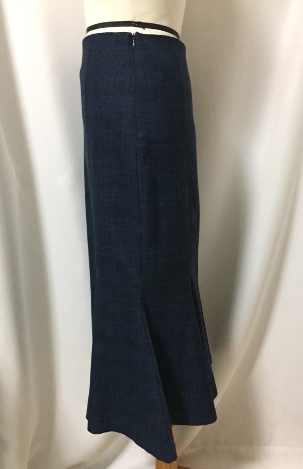 Check Mermaid skirt 2col Stylish neat modern sensi