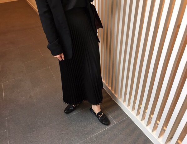 Shine Long Pleated Skirt Twill Girls Twenties Autu