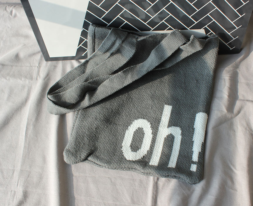 Double knit eco bag Shoulder bag Knit bag Winter k