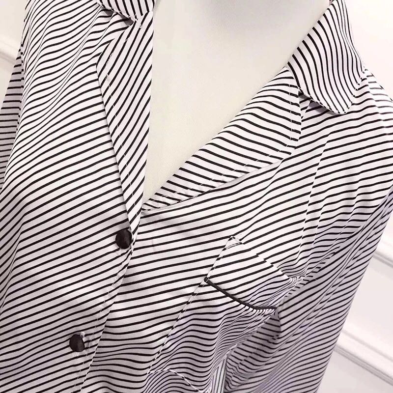 Imported Reica luxury silk long-sleeved pajamas cu