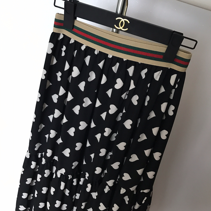 Heart long skirt Lovely look simple 30s female pre