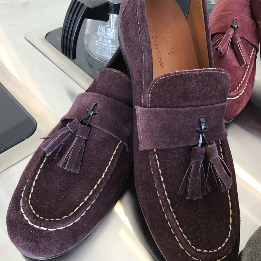 Men's Handmade Suede Tassel Loafers 7 Color Men