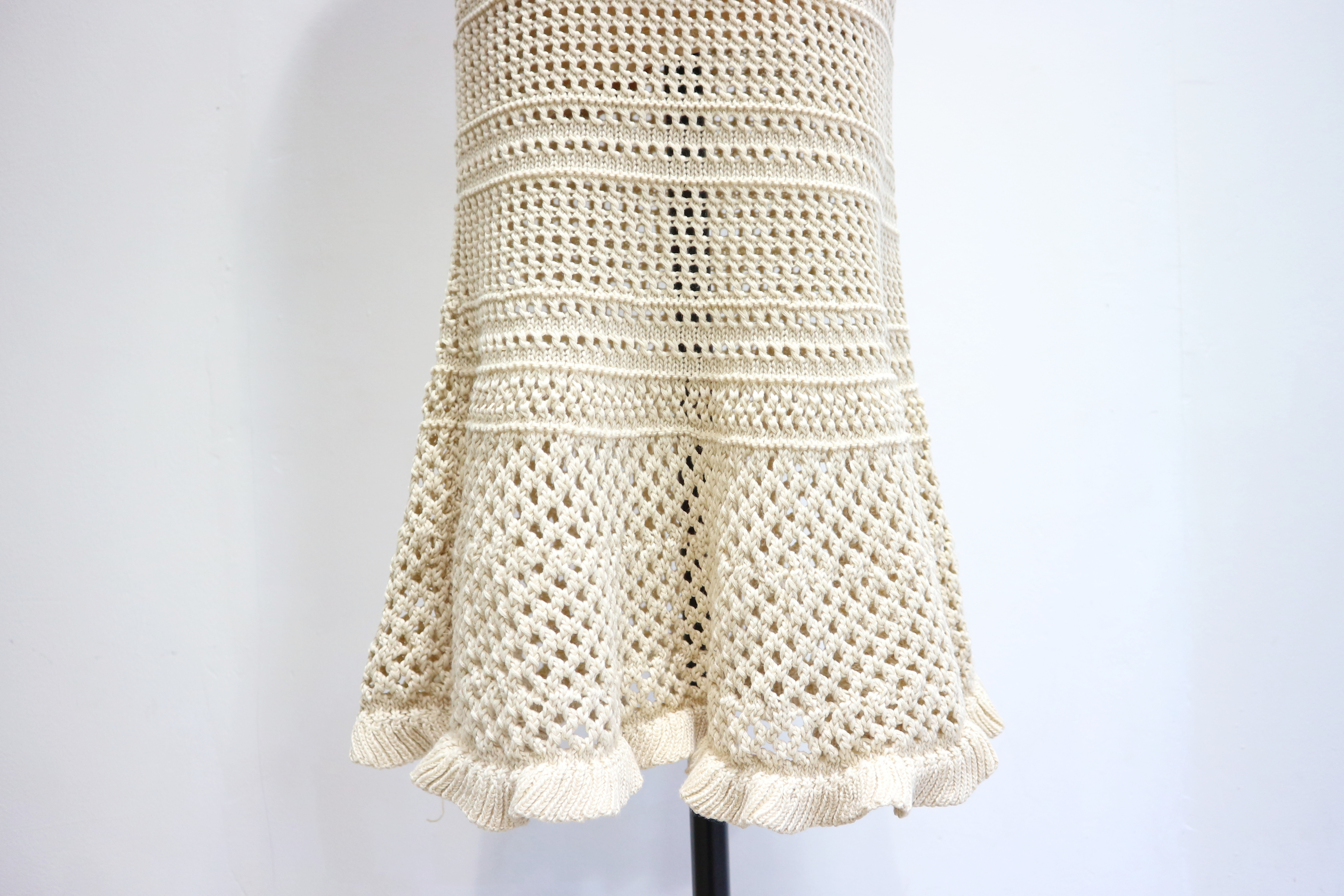 See-through Mermaid Knit Long Skirt Skirt Bending