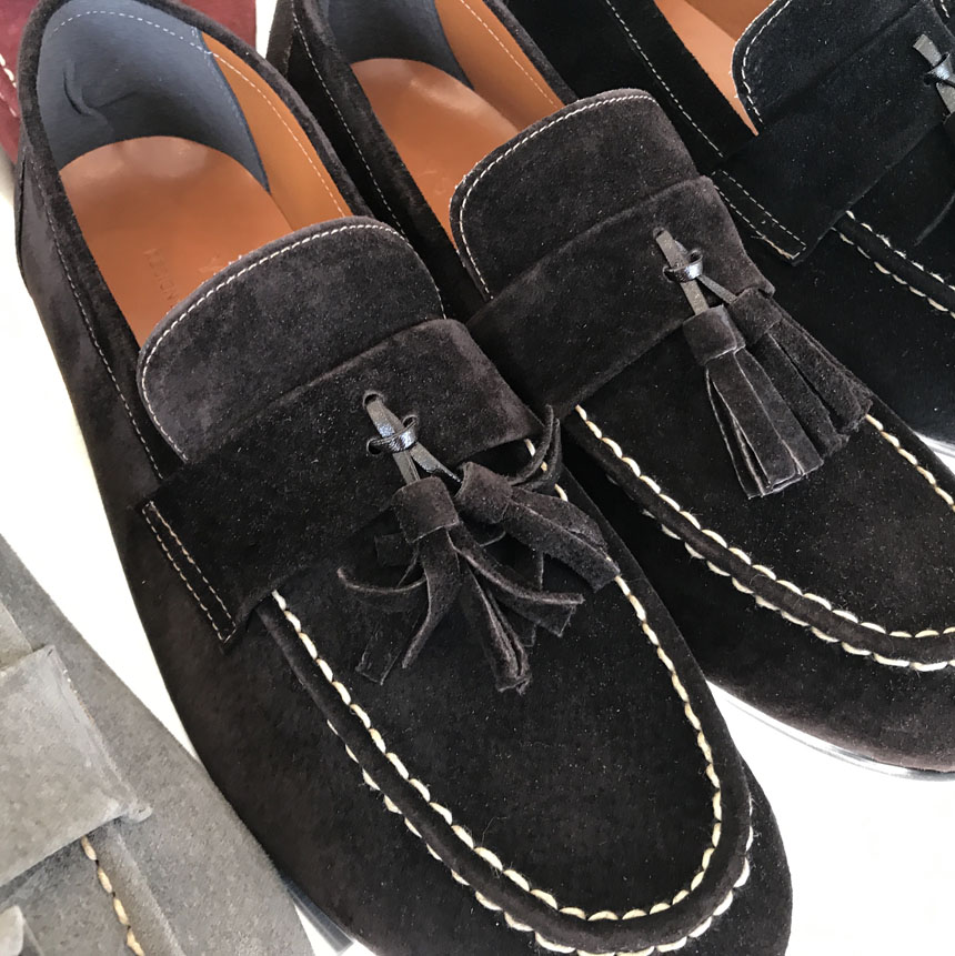 Men's Handmade Suede Tassel Loafers 7 Color Men