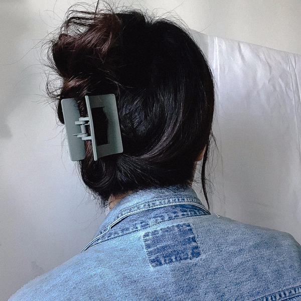 Hair Accessories Matte Black Square Pincers Lovely