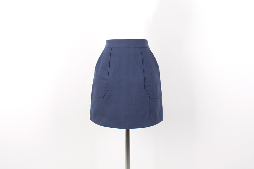 Pocket Detail Mini Skirt Lovely Pastel Campus Look