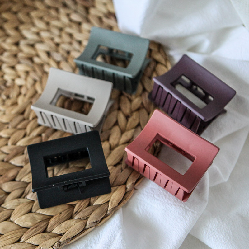 Hair Accessories Matte Black Square Pincers Lovely