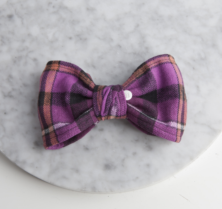 Hair Accessories Purple Check Hairpin