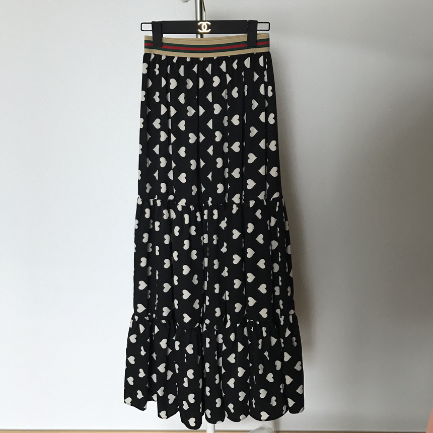 Heart long skirt Lovely look simple 30s female pre