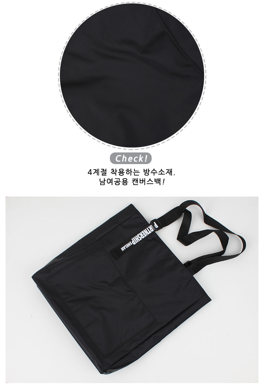 Shoulder Pocket Eco Back Lettering Canvas Bag Dail