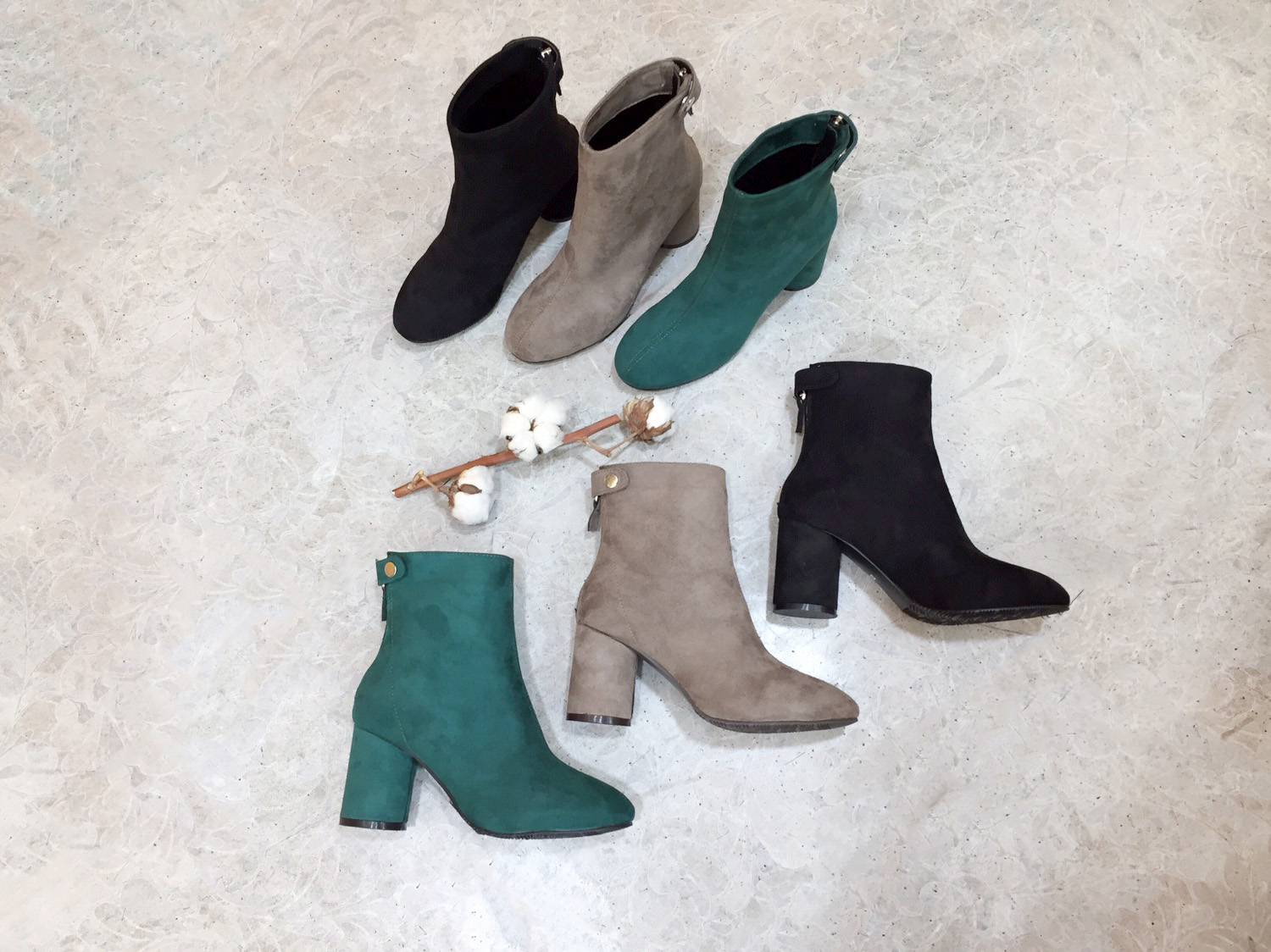 7cm merci simple suede suede round hoodie Ankle bo