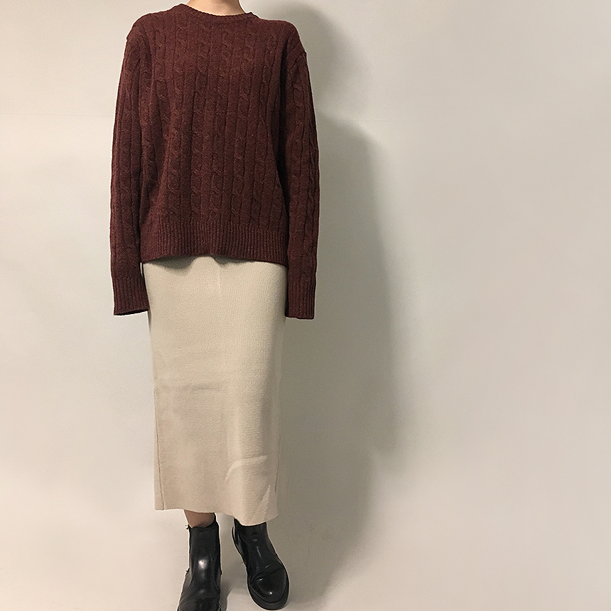 Second Beige Goliath Cut Skirt 3color Girls Long S