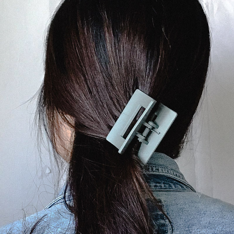 Hair Accessories Matte Black Square Pincers Lovely