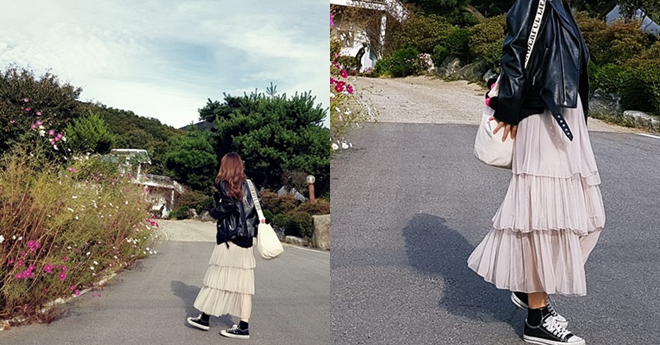 Kang Kang Long Skirt Sun My Way Chiffon Autumn Ben