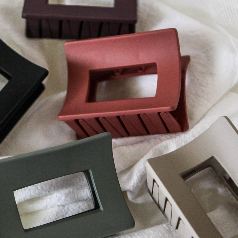 Hair Accessories Matte Black Square Pincers Lovely