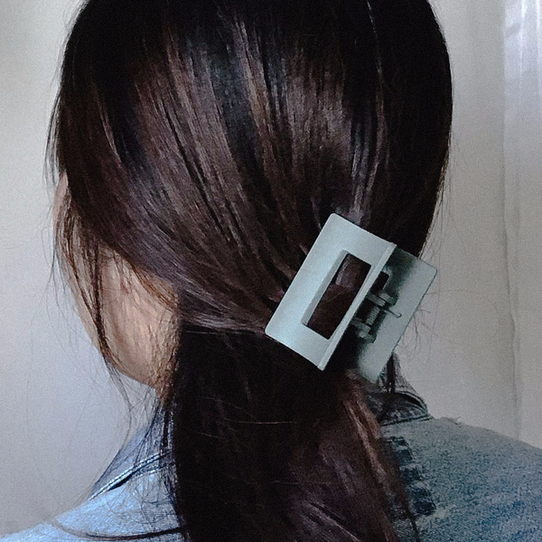 Hair Accessories Matte Black Square Pincers Lovely