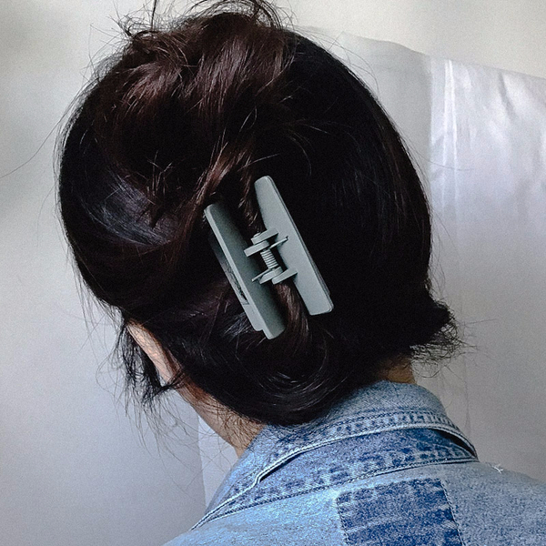 Hair Accessories Matte Black Square Pincers Lovely