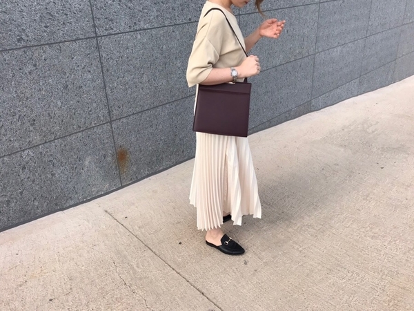 Shine Long Pleated Skirt Twill Girls Twenties Autu