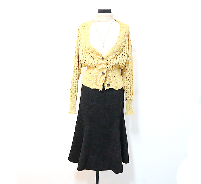 Suede Bending Muffle Skirt - 3color Coordination L