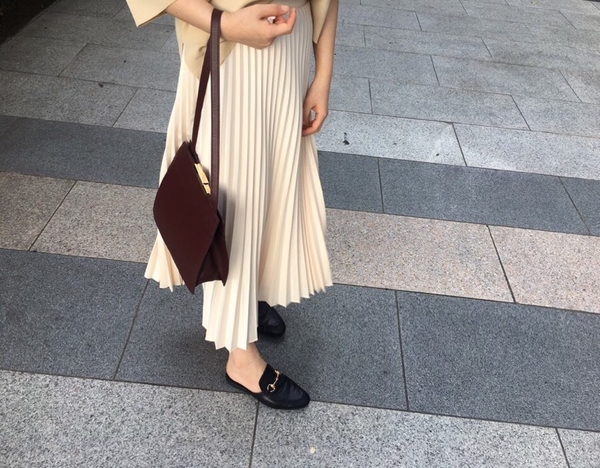 Shine Long Pleated Skirt Twill Girls Twenties Autu