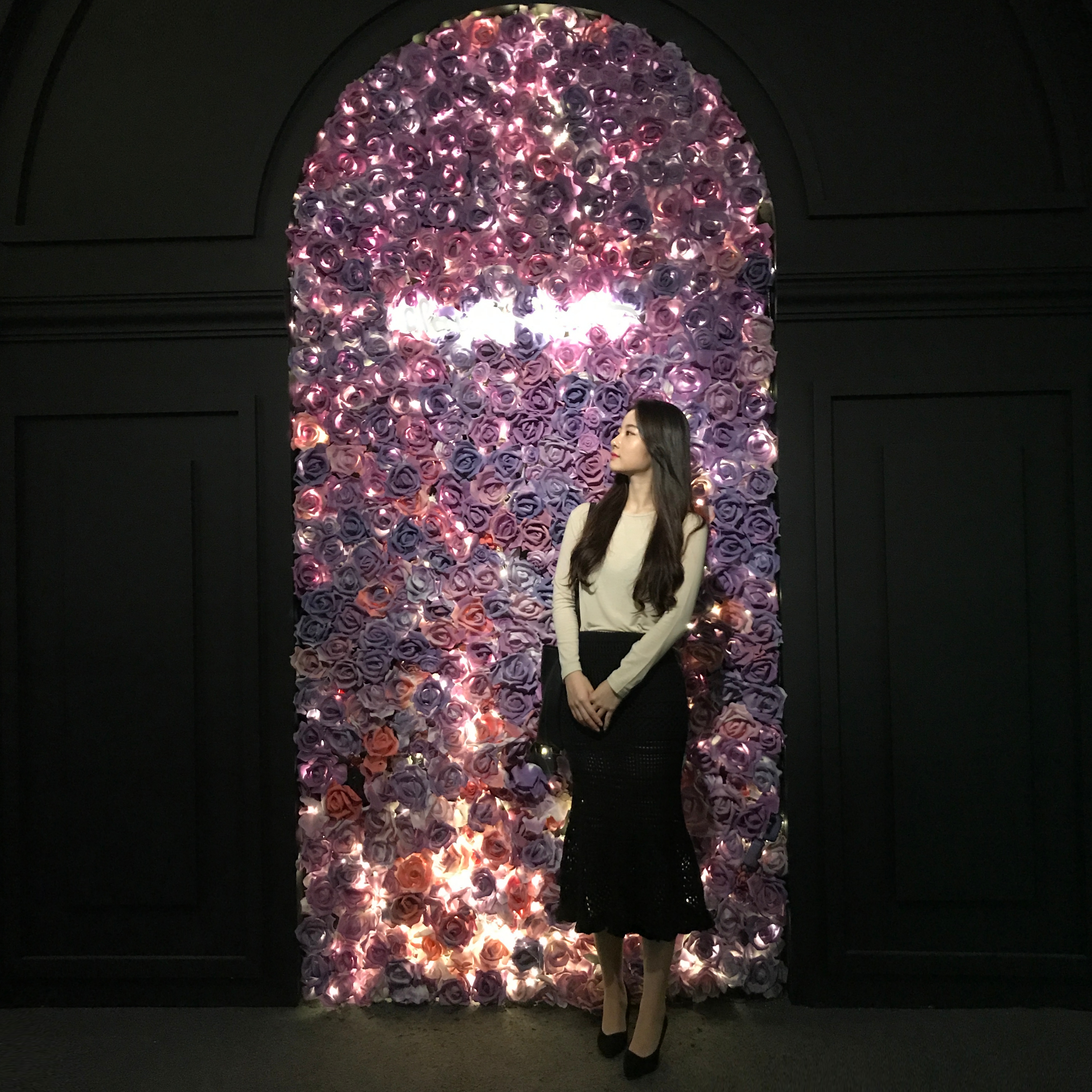 See-through Mermaid Knit Long Skirt Skirt Bending