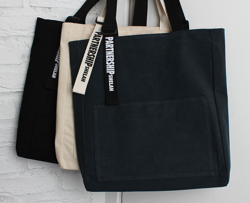 Shoulder Pocket Eco Back Lettering Canvas Bag Dail