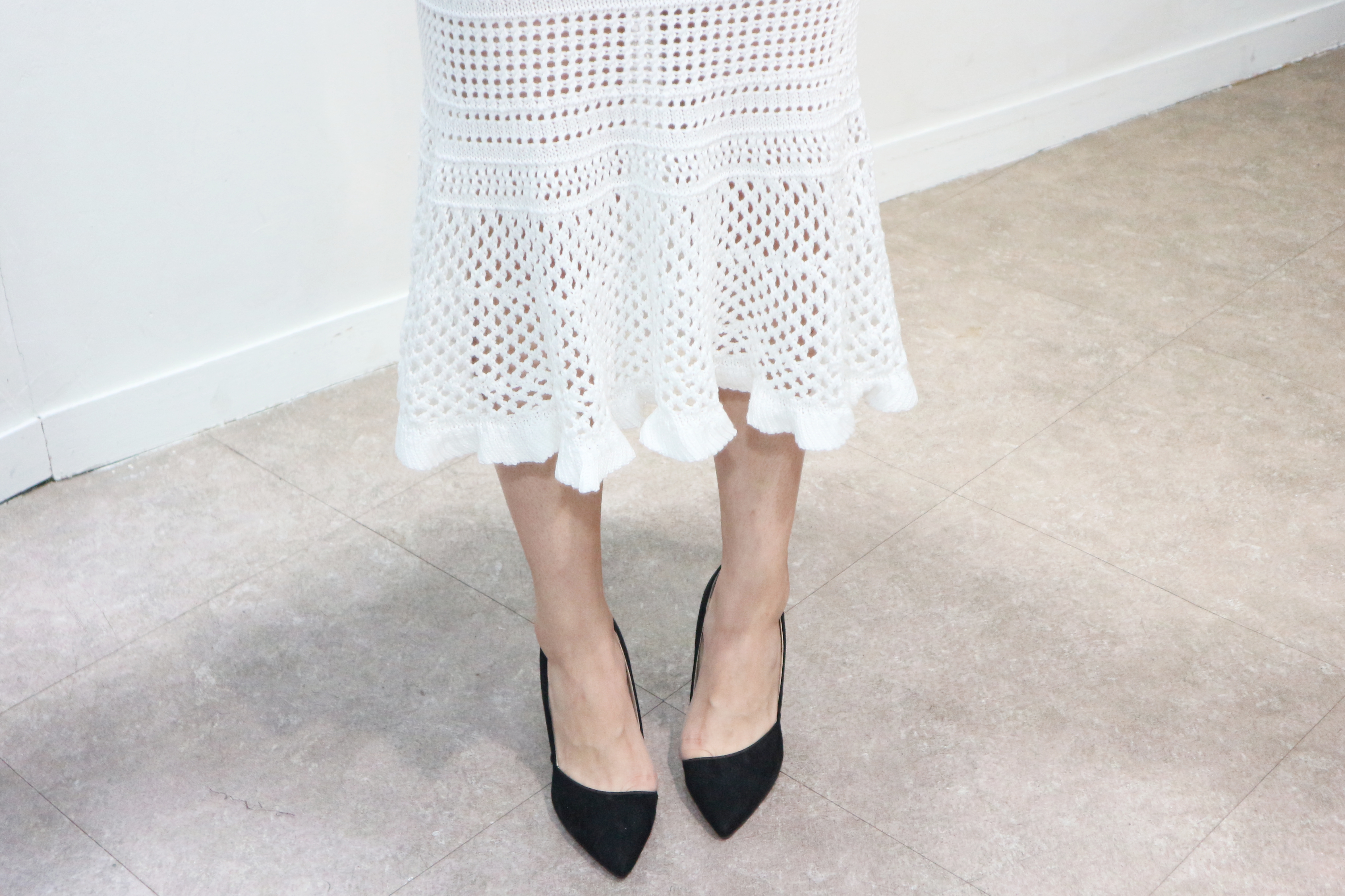 See-through Mermaid Knit Long Skirt Skirt Bending