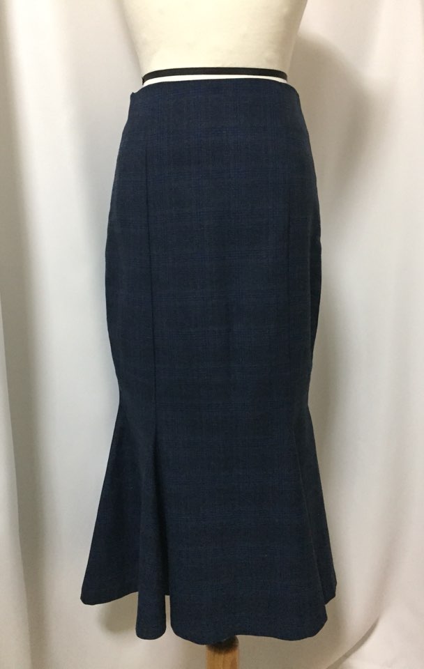 Check Mermaid skirt 2col Stylish neat modern sensi