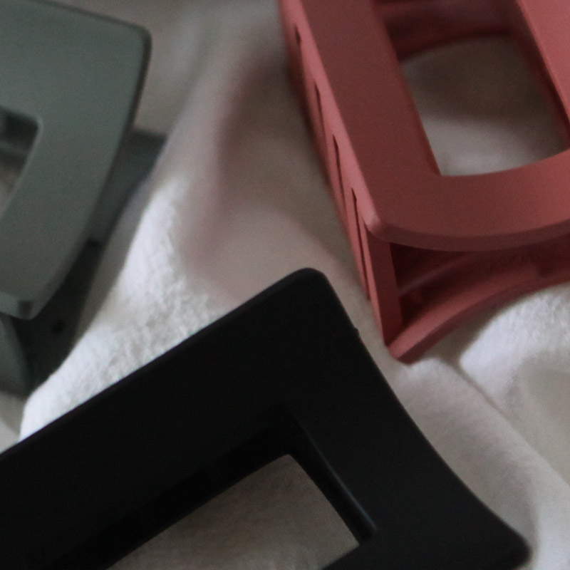 Hair Accessories Matte Black Square Pincers Lovely